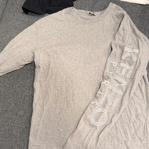 Kenzo Men’s Light Gray Logo Long Sleeve